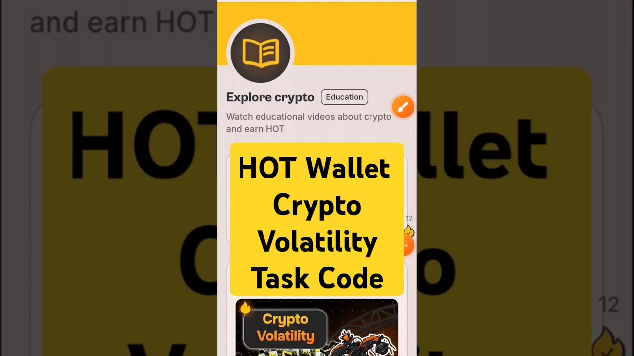 Hot wallet | Crypto Volatility Task Seed phrase | Explore Crypto | Hot protocol Code today #fyp